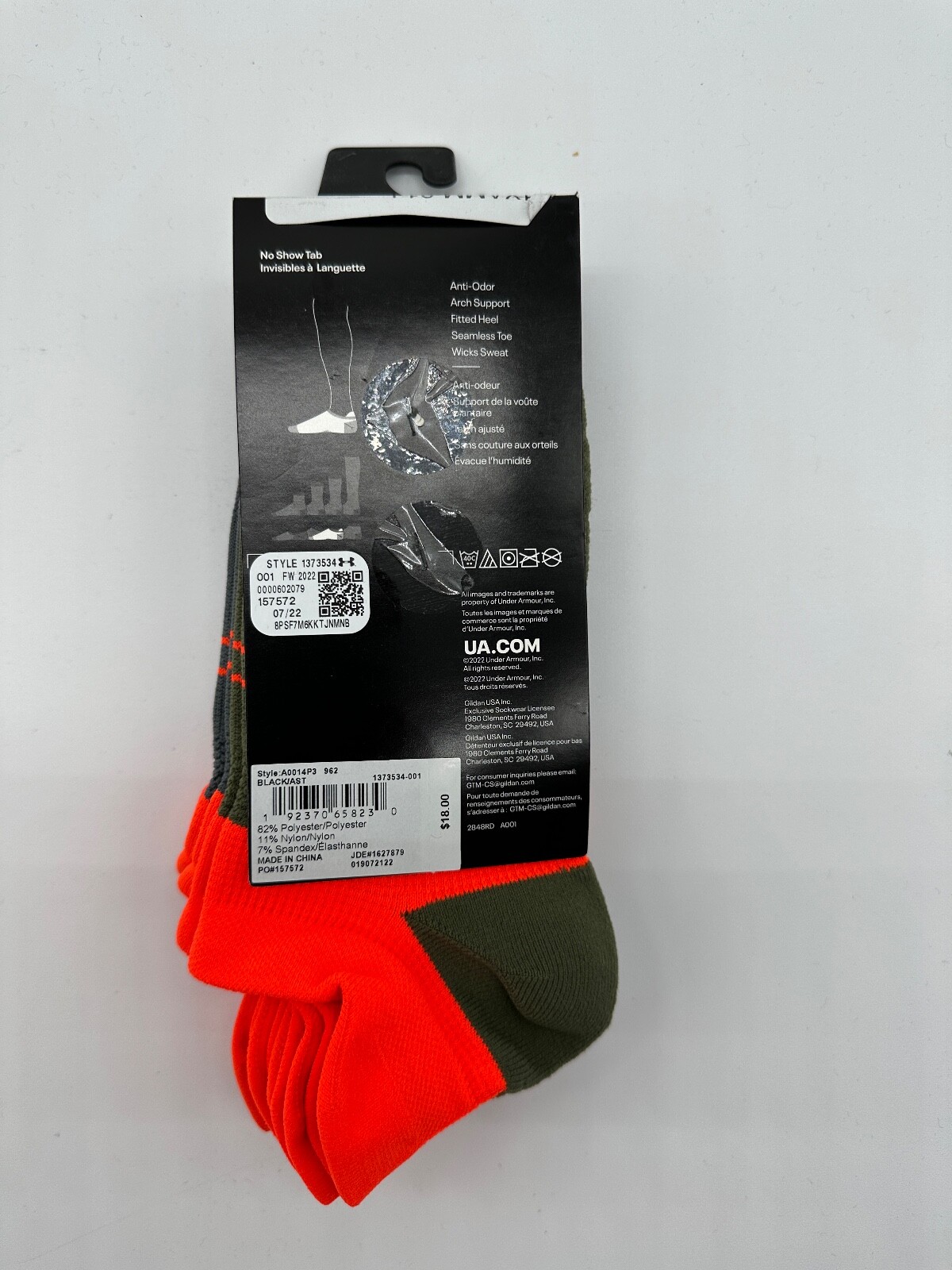 NEW 3 PACK UNDER ARMOUR UA ARMOURDRY RUN LITE CUSHIONED NO SHOW TAB SOCKS