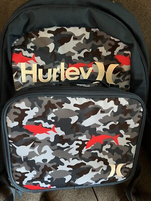 Hurley Bookbag With Lunchbox NEW! WITH OUT TAGS BUT NEVER USED!