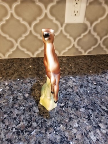 Vintage Stewart McCulloch California Art Pottery Porcelain Leaping Deer Figurine