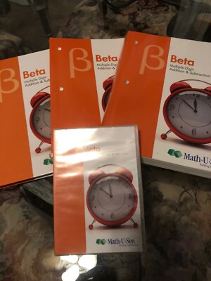 Math-U-See Beta DVDs Instruction Manual Student Workbook And Tests