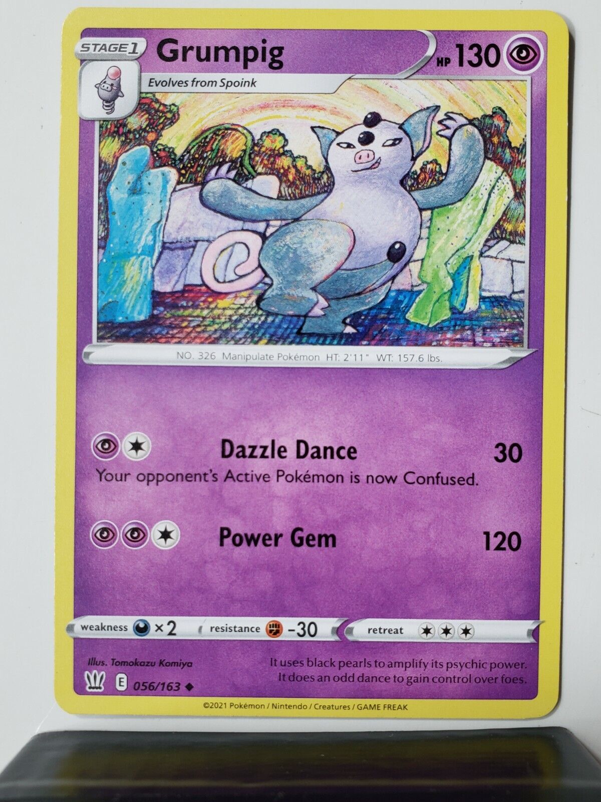 Grumpig 056/163 Near Mint - B1G1F Battle Styles Pokemon Card Grumpig 056/163 Near Mint - B1G1F Battle Styles Pokemon Card
