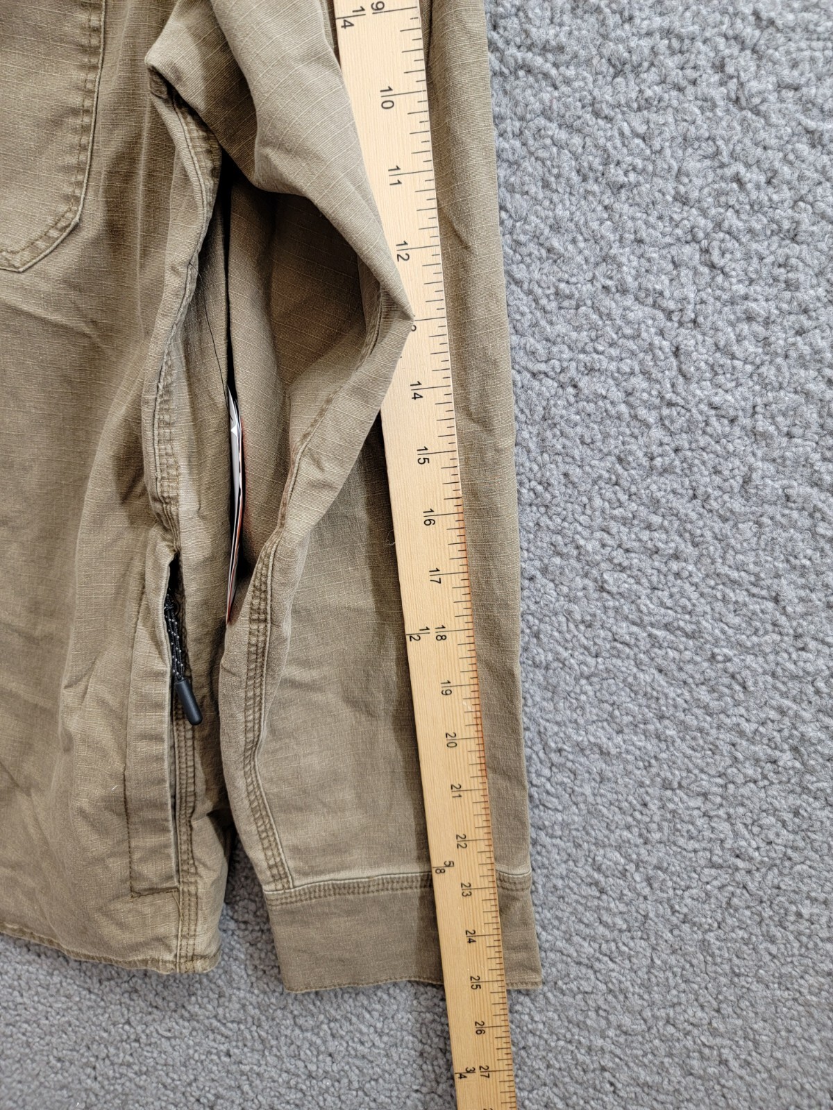 Bass Outdoor Ripstop Utility Shacket Men's L Teak Long Sleeve Snap Closure - Picture 5 of 19