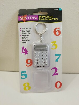 Vintage Sentrya Keychain Calculator,  Clear, CA309
