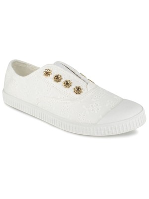XOXO Женские белые кроссовки без шнуровки с прорезями для ушей Azie Cap Toe 11 M
