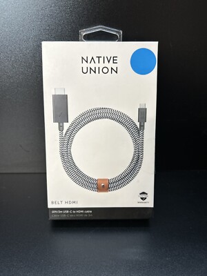 Native Union - USB C to HDMI 4K Video Cable Adapter - 10ft - Zebra