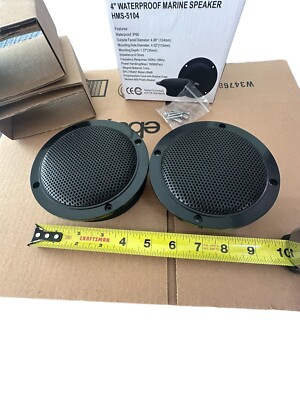 Herdio 4  Waterproof Marine Speaker Black HMS-5104 Mountable 2-pack Frequency
