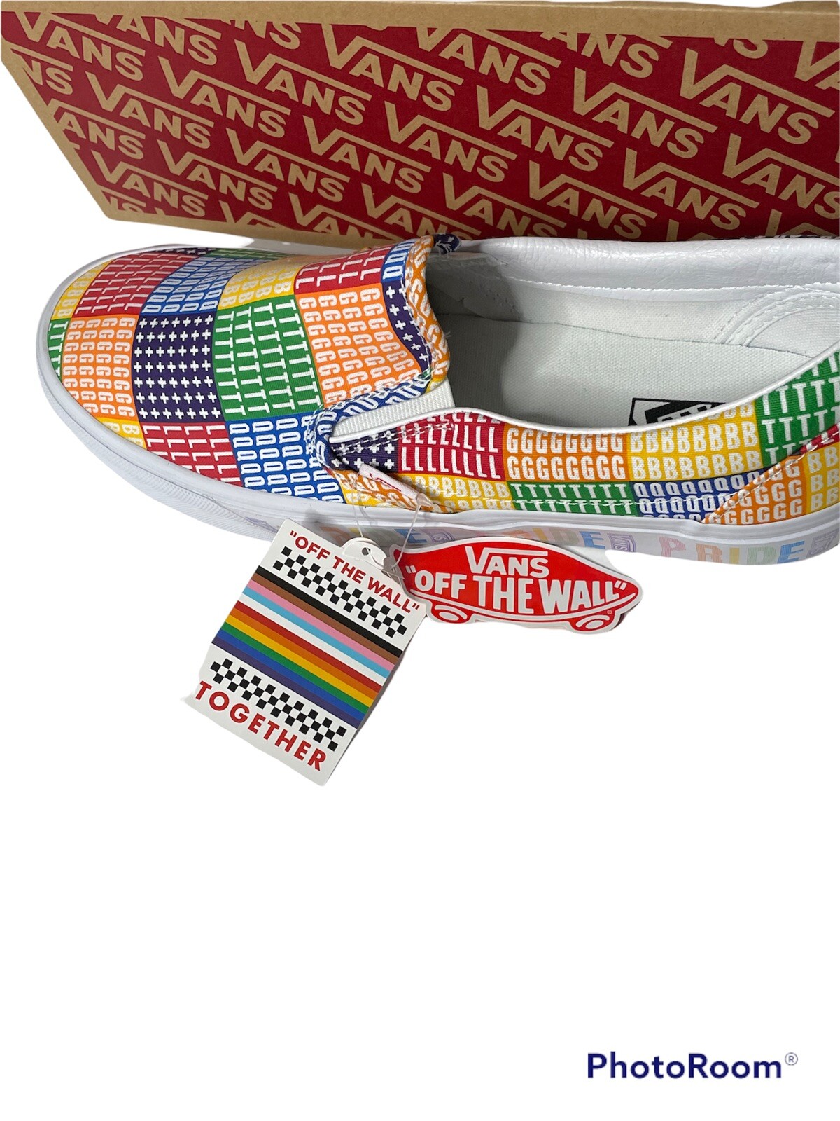 low top rainbow vans