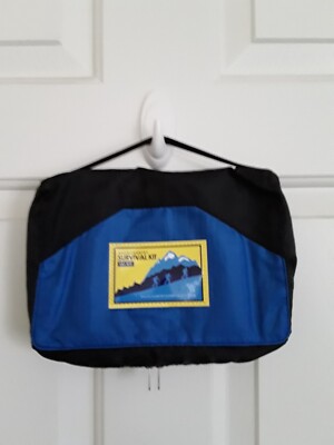 3  EMPTY  MULTI-PURPOSE  BAGS , BLUE-BLACK ,  ZIPPERED $18.75