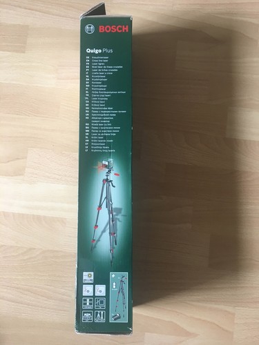 Bosch Quigo Plus Cross Line Laser With Markings And Tripod Brand