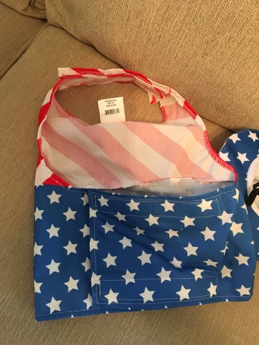 Dog Costume size M red white blue stars & stripes outfit
