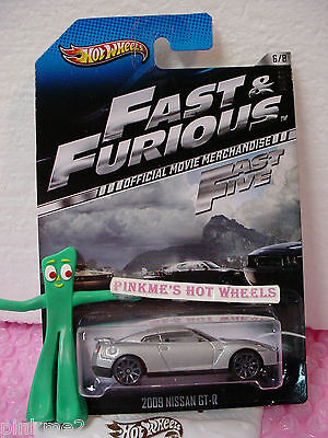 2013 Fast&Furious '09 NISSAN GT-R #6/8 ☆silver-gray; 10sp