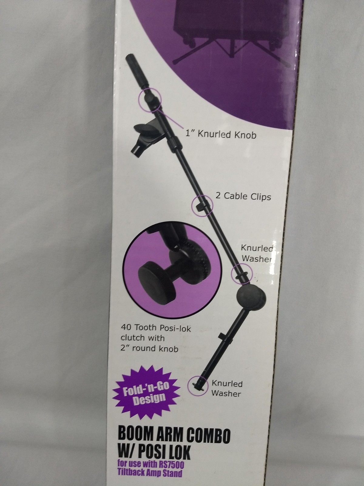 On-Stage Stands MSA7500CB Posi-Lok Combo Boom Arm Mic Stand Music Band