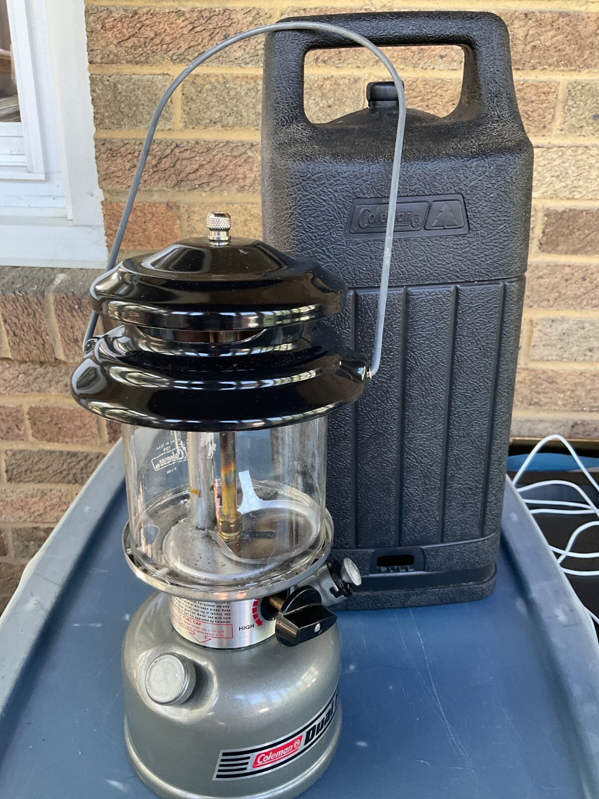 Coleman Lantern Powerhouse Dual Fuel Lantern w/ Case Vintage