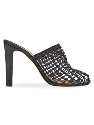 Женские шлепанцы на высоком каблуке SALVATORE FERRAGAMO с черным верхом в клетку 7