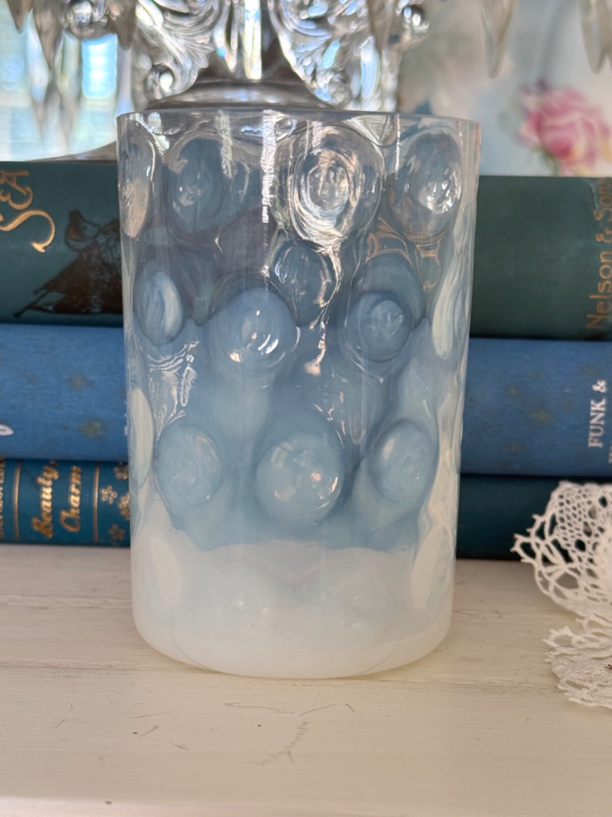 ヴィンテージ☆フェントン Fenton Coin Dot Ruffled Vase, Shape 1925 6