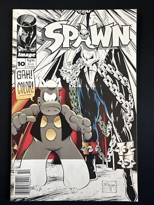 Spawn #10 NEWSSTAND UPC Image Comics 1st Print Todd McFarlane Art 1992 VG/Fine