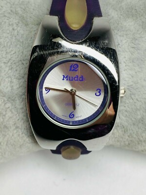 Vintage Ladies Mudd Silver Tone Quartz Watch New Battery