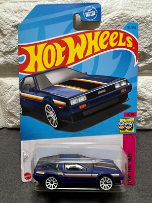 Hot Wheels HW: The '80s 8/10 DMC DeLorean 101/250 Dark Blue