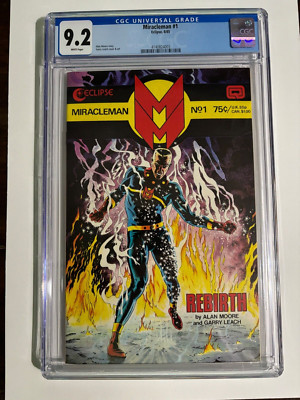 MIRACLEMAN  #1 CGC 9.2 GRADED ALAN MOORE GARRY LEACH ECLIPSE COMICS 1985