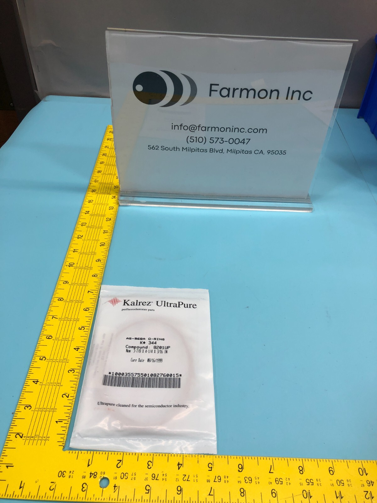KALREZ AS-568A O-RING K# 344 COMPOUND: 8201UP, AS-568A-344, 2-344, 153445