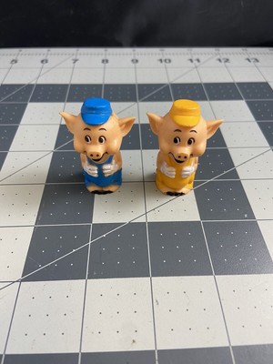 2 1986 Disneyland Playmates Little Piggies Pigs Replacement Figures 