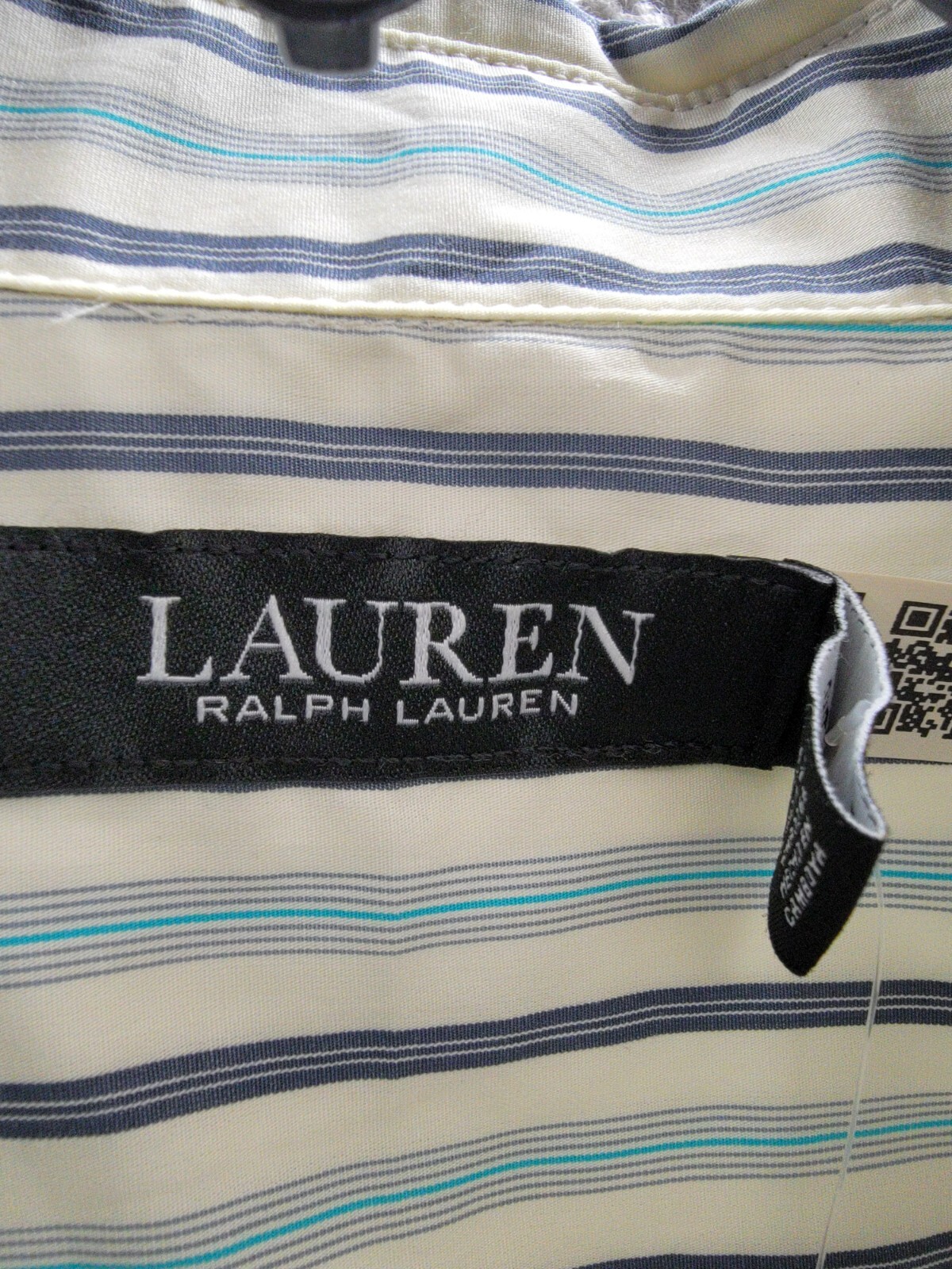 Lauren Ralph Lauren Striped Button Up Shirt Women's S Blue/White Long Sleeve - Picture 12 of 20