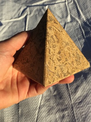 Vintage Stone Pyramid Sculpture Very Heavy High Quality Nice Gift