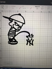 the window cling on Piss yankees