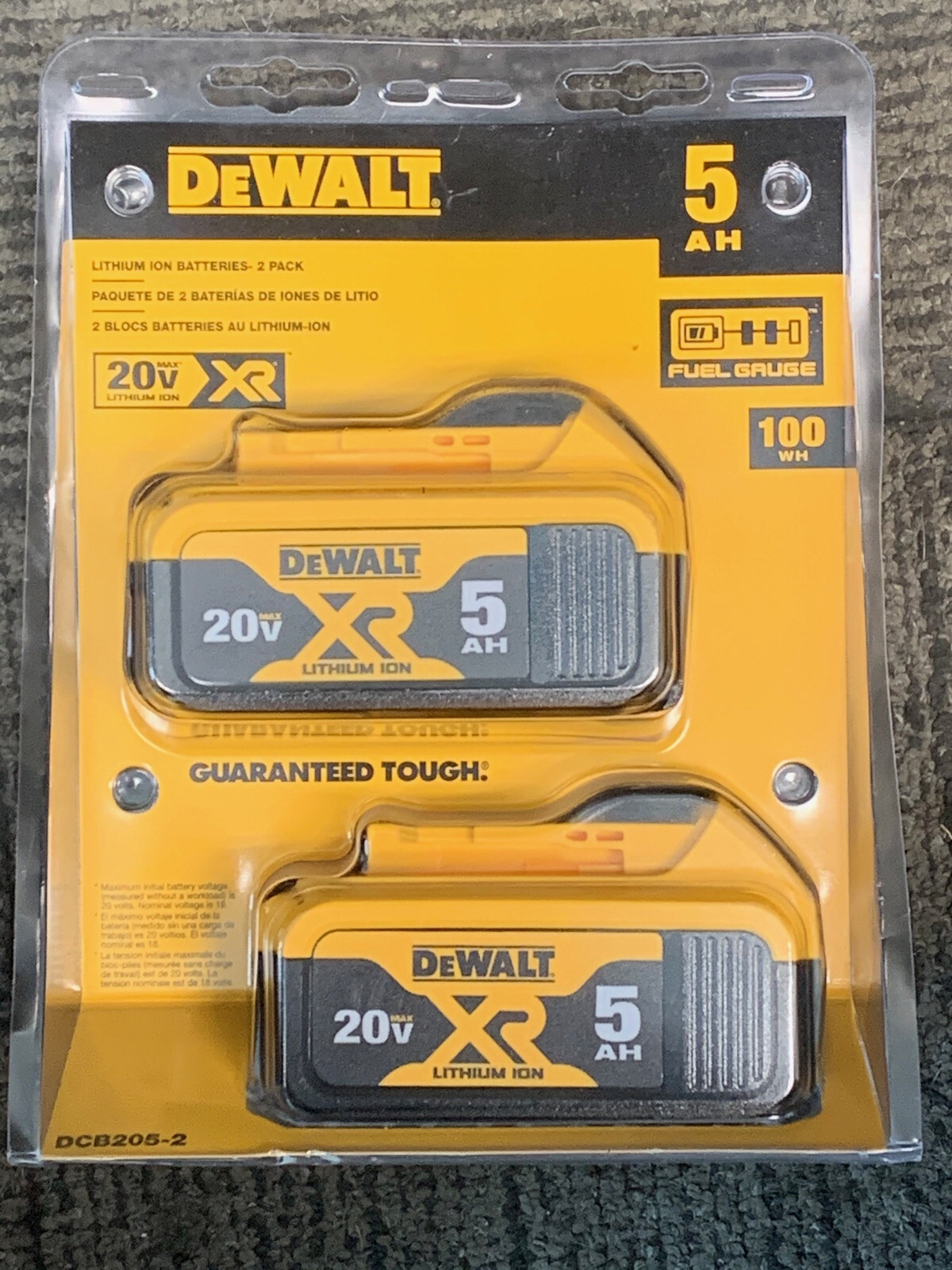 2 Brand New Dewalt 20 Volt 20v Max XR Li-Ion 5.0 AH Batterie