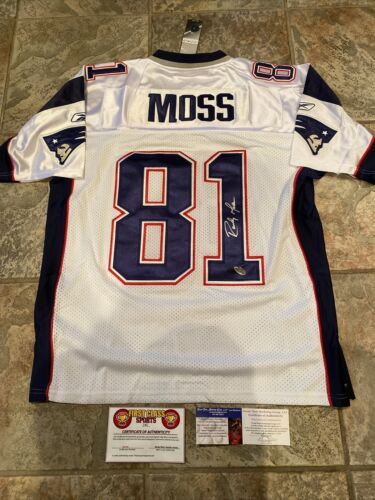 Randy Moss Signed New England Patriots Reebok Jersey Size 48