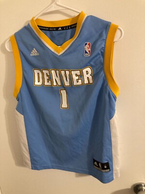 Billups  blue  NBA Denver Nuggets Adidas  jersey  youth Medium NEW