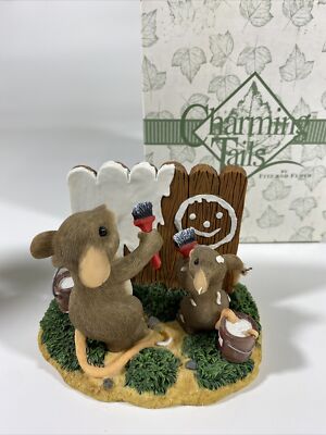 RETIRED Charming Tails Fitz & Floyd Daddy's Little Helper Figurine (89/376)