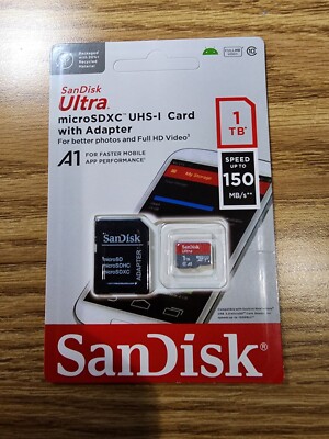 SanDisk Ultra 1TB Micro SD Class 10 UHS-I microSDXC Memory Card (New)