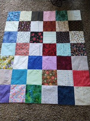 New Lap Top Quilt Top Hand Made Machine Pieced