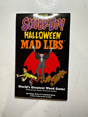 SCOOBY-DOO HALLOWEEN MAD LIBS By Roger Price & Leonard Stern Excellent Condition