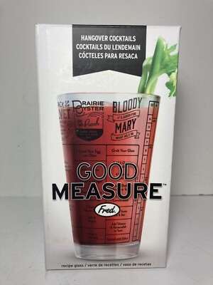 Fred - GOOD MEASURE - HANGOVER Quality Remedies - BOTTOMS UP! Glass,