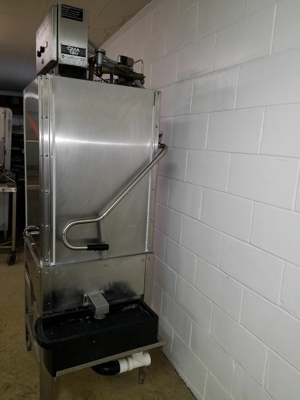 CMA 180 HTSB Pass Thru Dish Machine Washer Tested 220v with Booster