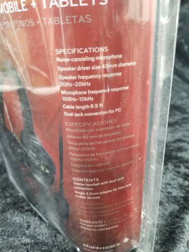 New Plantronics Gamecom 308 Gaming Headset PC Mac Mobile Tablet Game Headphones