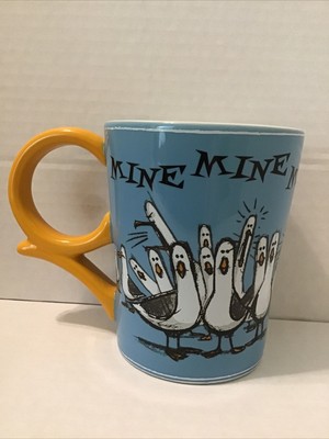 DISNEY PARKS FINDING NEMO MINE SELFISH SEAGULLS COFFEE MUG CUP NWT FINDING DORY