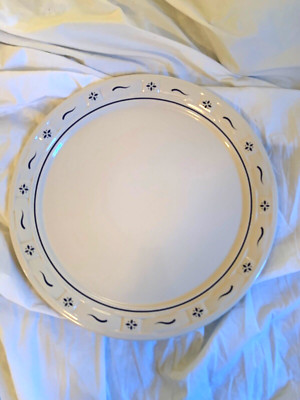 Longaberger Woven Traditions Classic Blue Large Platter 14.5  diameter Retired