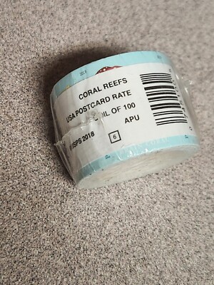 Postcard Rate Coral Reefs Coil Of 100 Stamps Sealed 2018