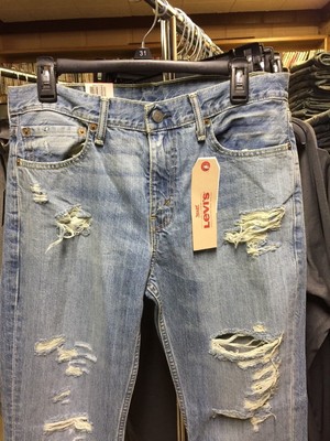 对于出售 NWT Authentic Levis 511 Slim Fit Blue Jeans No Stretch With Rips & Tears (1729)