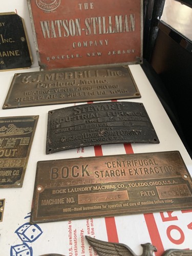 16 pcs. Vintage Machinery Nameplates & ID Plates -- Vintage!!!