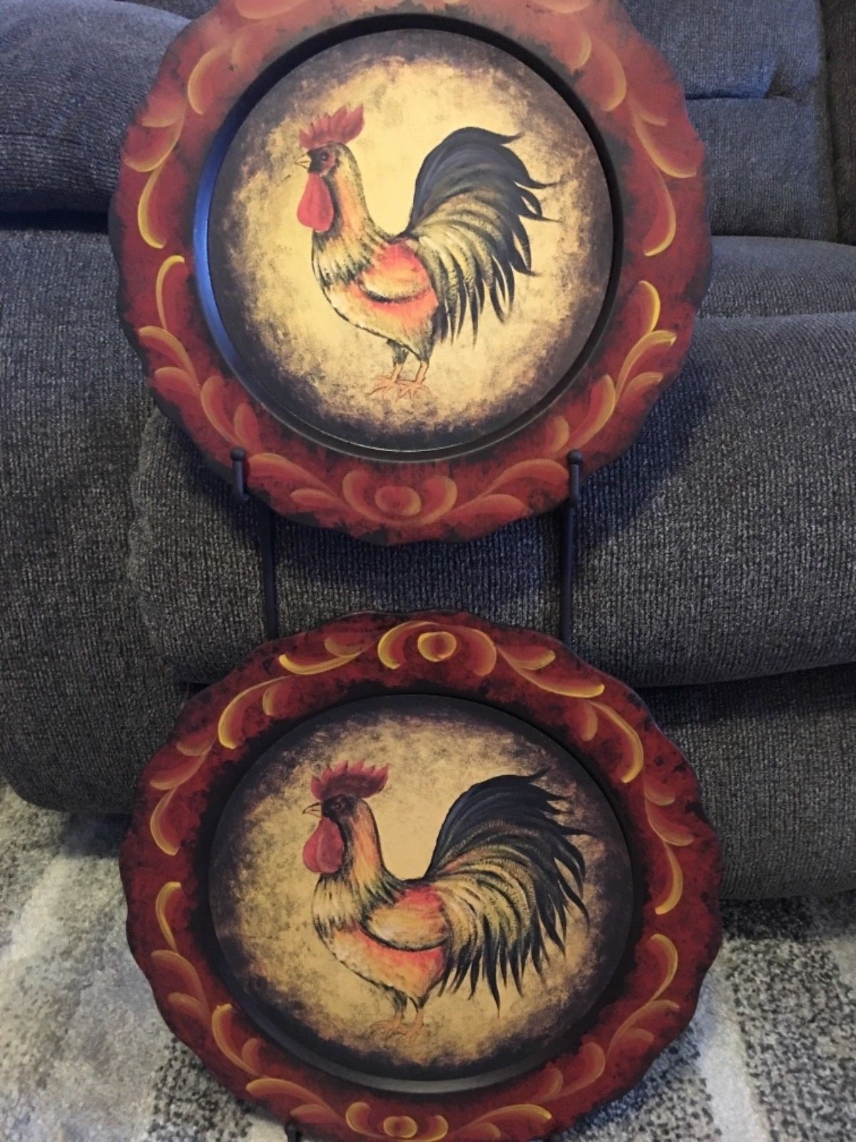 rooster plates with rack