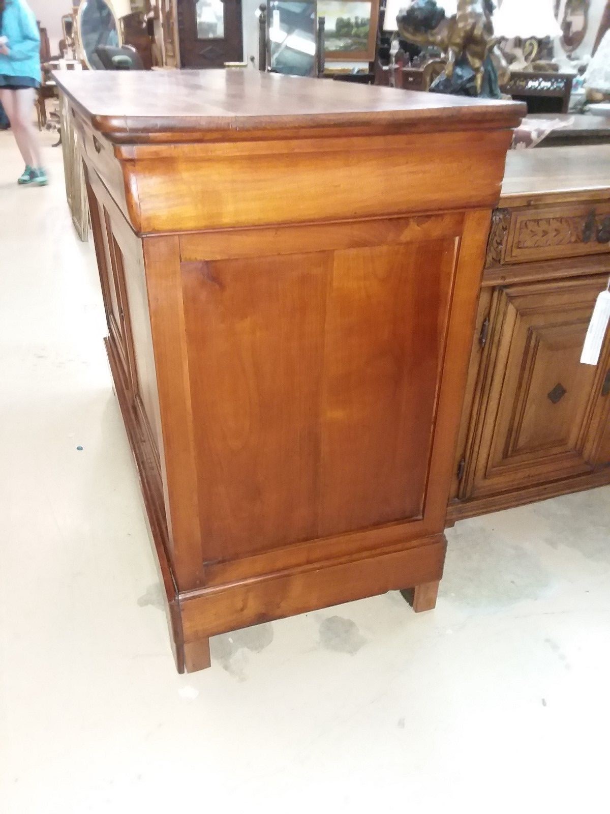 French Provincial Louis Philippe Carved Cherry Sideboard, 19th c