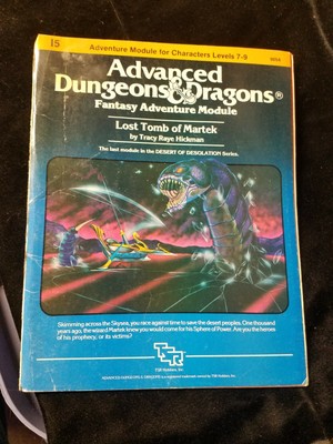 Advanced Dungeons Dragons 9054 I5 Lost Tomb of Martek Fantasy Adventure Module