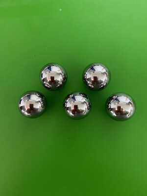 5 Shiny Carbon Steel 1-1/16'' Pinball Replacement Balls