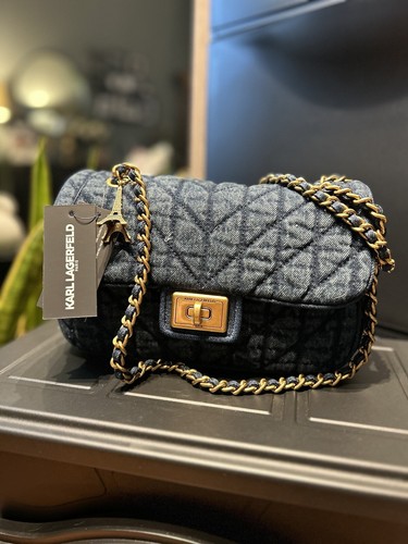Karl Lagerfeld Quilted Denim Bag New With Tags | eBay