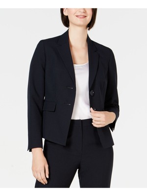 

LE SUIT Женский темно-синий пиджак в тонкую полоску для работы, Navy, 50038659