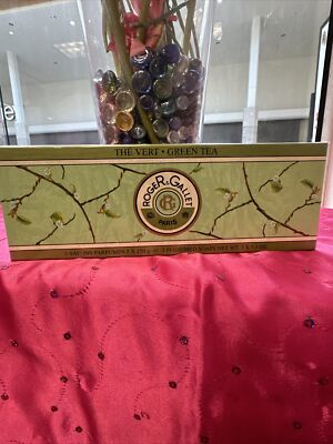 Roger & Gallet Green Tea Perfumed Large Soap 3 x 5.3 Oz. Sealed Box